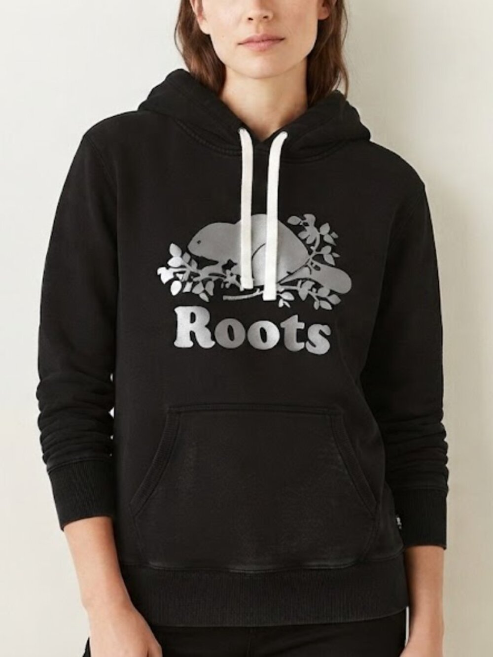 Roots Black Hoodie with Black Reflective Logo